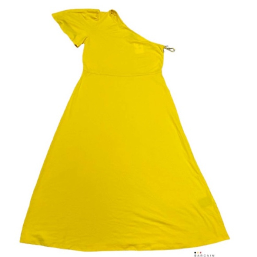 Women's Elbow Sleeve One Shoulder Knit Dress - Who What Wear Light Yellow M